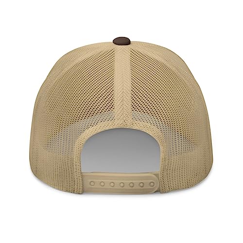 NG Boat Bring Out Ass and Titties Curved Bill Trucker Hat Mid Crown Adjustable Funny Adult Humor Cap - color: Brown/ Khaki