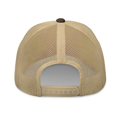 NG Boat Bring Out Ass and Titties Curved Bill Trucker Hat Mid Crown Adjustable Funny Adult Humor Cap - color: Brown/ Khaki