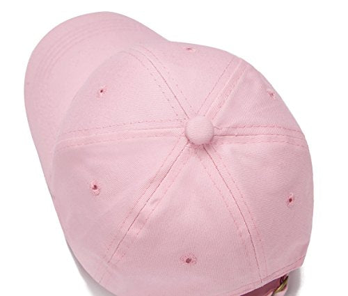 Edoneery Kids Baseball Hat, Adjustable Cotton Cap - color: Pink, style: 3-8 Years