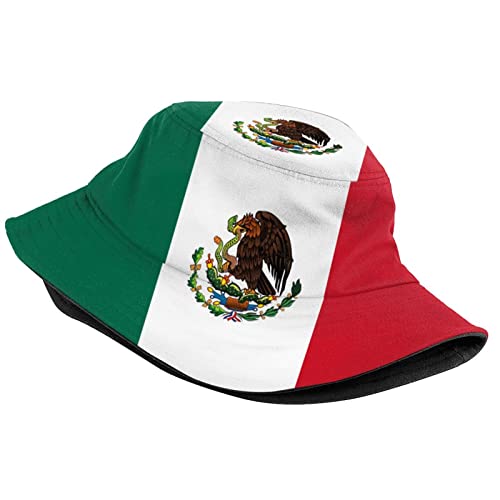 Cute Funny Flag Bucket Hat Packable Fashion Sun Cap Outdoor Flag Fisherman Hat for Women Men Boys Girls - color: Mexico Flag Mexican Mx Flags