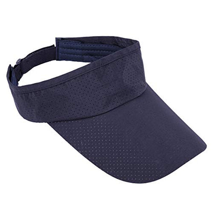 Sportmusies Extra Long Brim Quick Dry Sun Sport Visors Hat - color: Navy Blue