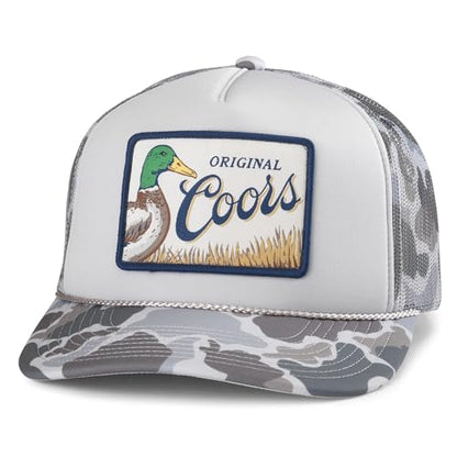 AMERICAN NEEDLE Unisex Coors Beer Patch Adjustable Snapback Baseball Hat - color: Mallard Foamy (Grey)