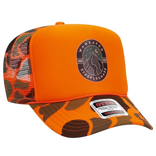 OTTO Cap 5 Panel High Crown Foam Front Mesh Back Trucker Hat, One Size - color: 009cpa
