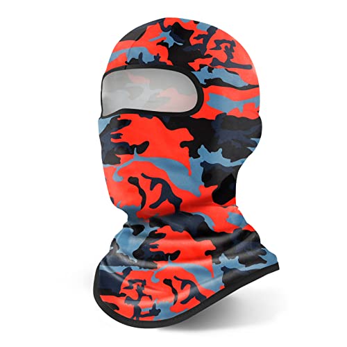 YESLIFE Summer Balaclava Ski Mask for Men&Women, Face Mask - color: Camo Red
