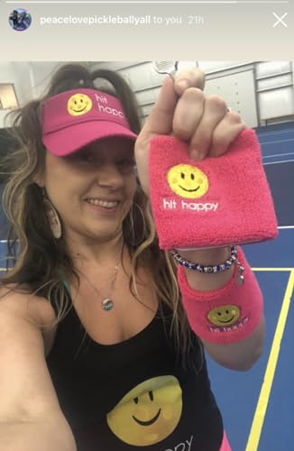 Hit Happy Pickleball Visors for Women - color: Pink