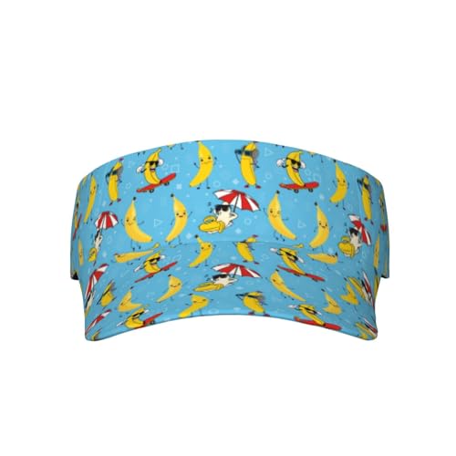 Unisex Adjustable Sports Sun Visor - color: Banana