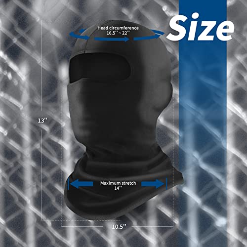 YESLIFE Summer Balaclava Ski Mask for Men&Women, Face Mask - color: Black 6