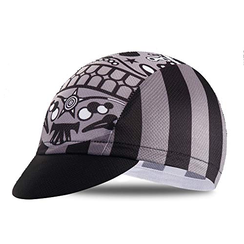 Weimostar Polyester Men Cycling Bike Bicycle Cap MTB Hat Sweat Wicking - color: Black Gray