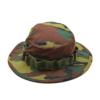 Belgian Army Style Boonie Cap Tacgear Military hat Jigsaw camo Ripstop Wide Brim