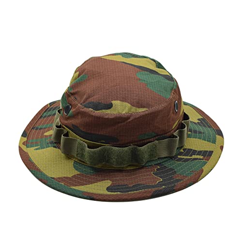 Belgian Army Style Boonie Cap Tacgear Military hat Jigsaw camo Ripstop Wide Brim