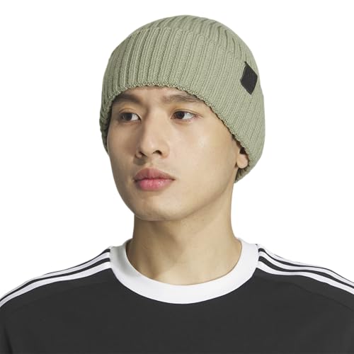 adidas Men's Pine Knot Fold Beanie - color: Tent Green/Black