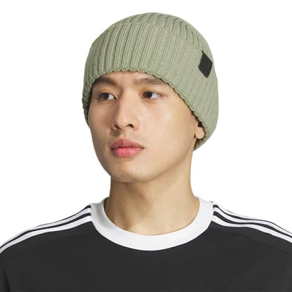 adidas Men's Pine Knot Fold Beanie - color: Tent Green/Black