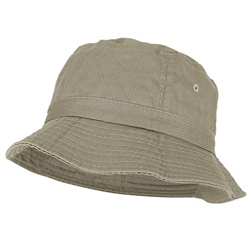 Armycrew Pigment Dyed Washed 100% Cotton Unisex Bucket Hat - color: Natural