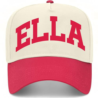Ella Collegiate Hat - color: Red/Natural