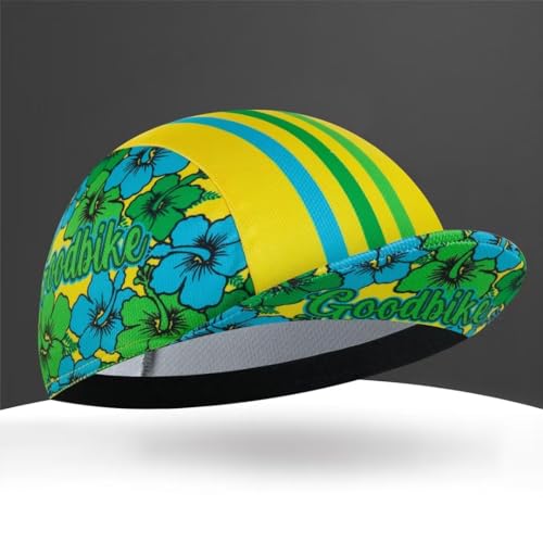 Cycling Cap for Man and Woman Cycling Hat Under Helmet-Polyester Breathable Sweat Absorbent - color: Flo-5