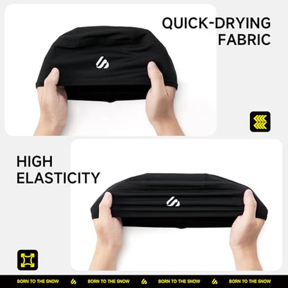 3-Pack Breathable Skull Cap Comfortable Helmet Liner Men Women - color: 3 Pieces(black,black,black)