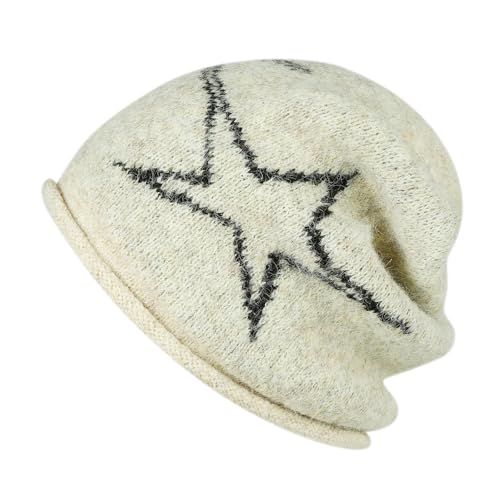 Croogo Slouchy Beanies for Men Women Winter Soft Warm Hat Lightweight & Breathable Slouch Knitted Skull Cap - color: Beige