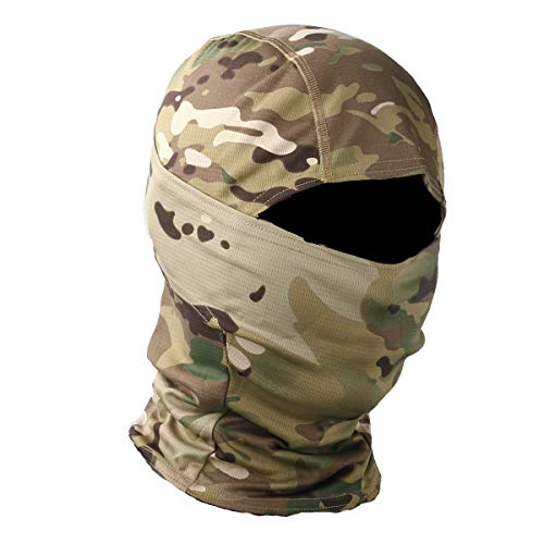 TOPTIE Mesh Balaclava with Hinge Design, Breathable Helmet Liner - color: Camouflage