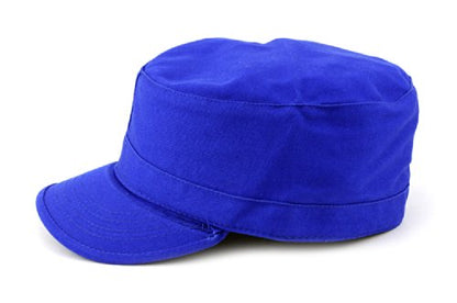 NYFASHION101 Fashionable Solid Color Unisex Fitted Army Military Cadet Cap - color: Royal, size: X-Large