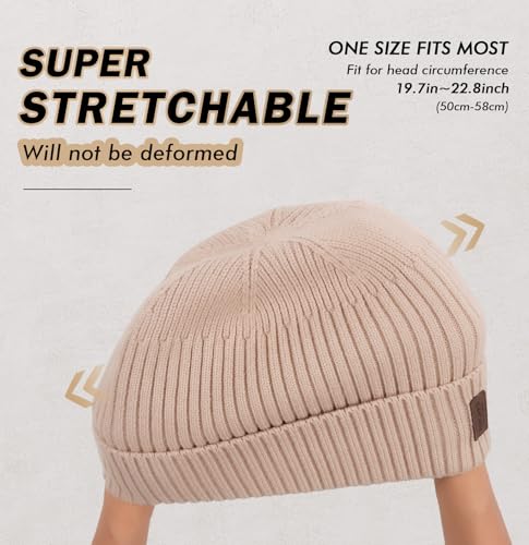 Wmcaps Winter Beanie for Men Women Fleece Lined Hat Warm Cuffed - color: Beige