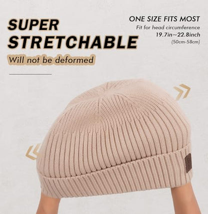 Wmcaps Winter Beanie for Men Women Fleece Lined Hat Warm Cuffed - color: Beige