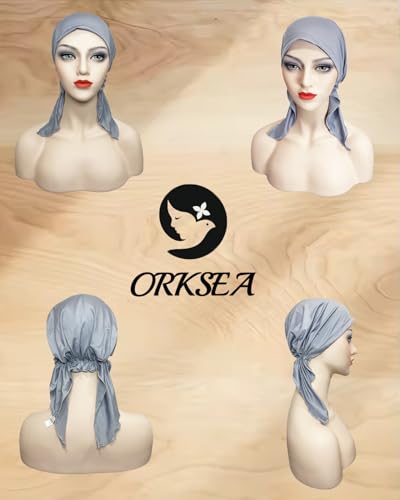 Chemo Headwear for Women Pre-Tied Head Scarf Coverings Scarves - color: Grey