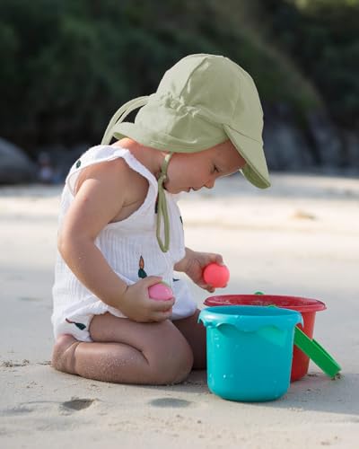 FURTALK Baby Sun Hat UPF 50+ UV Ray Sun Protection Cotton Toddler Hats for Boys Girls - color: Green, size: 6-24 Months