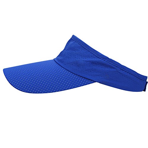 Mens Summer Quick-Dry Run Long Brim Empty Top Baseball Tennis Sun Hat Cap Visor - color: Royal Blue