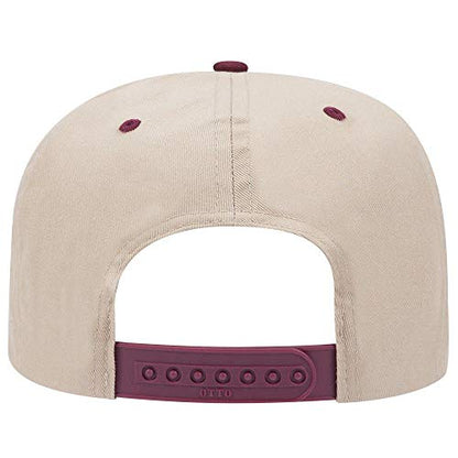 OTTO 6 Panel Pro Style Cotton Blend Twill Cap - color: Marn/Kha