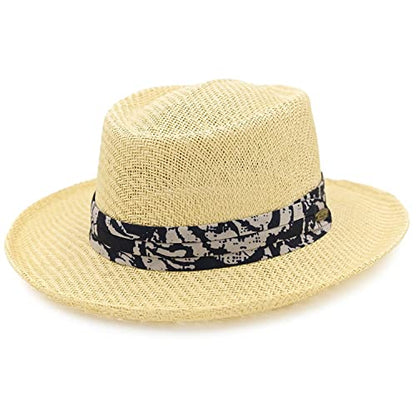 Panama Jack Mens Straw Safari Sun Hat - color: Navy, size: Large-X-Large