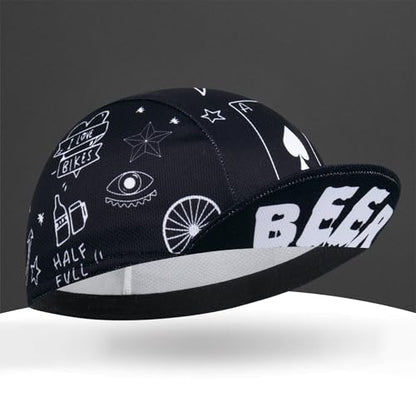 Cycling Cap for Man and Woman Cycling Hat Under Helmet-Polyester Breathable Sweat Absorbent - color: Bee-20