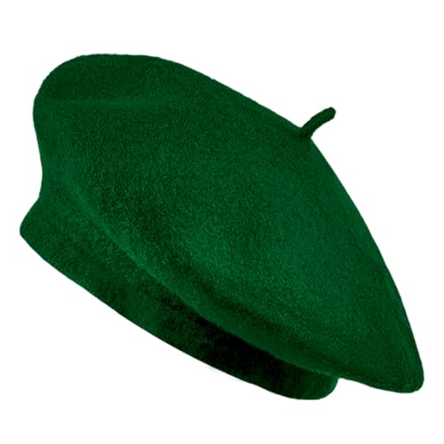 Jolbndcv 6PCS Beret, French Beanie, Outdoor, Winter, Fashion Lady Hat - color: Blackish Green