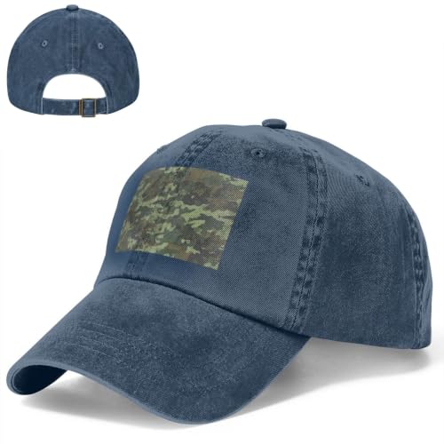 Vintage Washed Baseball Cap for Men Women Adjustable Golf Dad Hat Black - color: Navy Blue