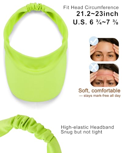 Sun Visor for Women Men Summer Lightweight Sports Sun Visors Hats - color: Yellow