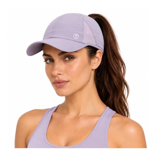 TOP-EX UPF 50+ Cooling High Ponytail Baseball Cap for Women - color: Lavender, size: One Size
