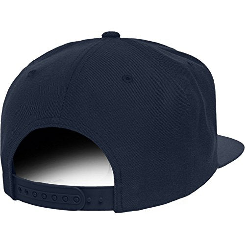 Trendy Apparel Shop Old English B Embroidered Flat Bill Snapback Cap - color: Navy