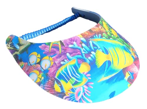 Women's Beautiful Designs Lightweight Packable Foam Visor for Sun Protection and Outdoor Activities - color: Oceans 15
