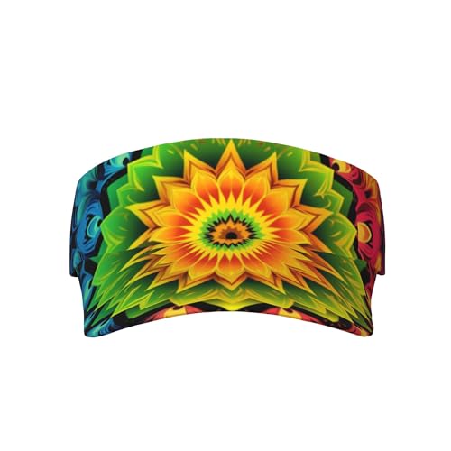 Vintage Mandala Sports Sun Visor Hat Men Women Adjustable Hats Empty Top Cap for Running Tennis Golf - color: Color-8
