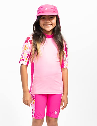 Tuga Girls Flap Hats - UPF 50+ Sun Protection Sun Hats - color: Stintino, size: Large