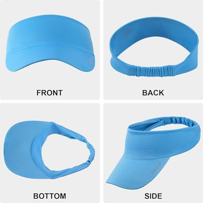Sukeen Cooling Stretchy Sun Visor for Women Men UV Protection Cooling Hat - color: Light Blue