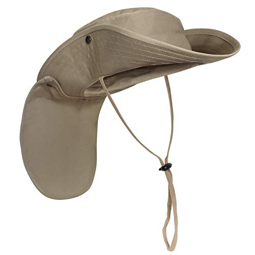 Rothco Adjustable Boonie Hat with Neck Cover – Rugged Outdoor Fishing Bucket Hat