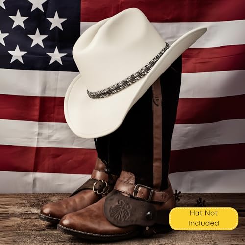 Gamboa Horsehair Hat Band for Cowboy Hats - color: Black and White