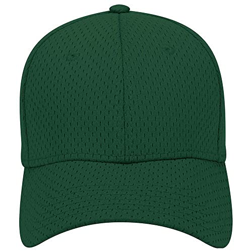 Ashen Fane 6 Panel Polyester Pro Mesh Low Profile Baseball Cap - color: Dark Green