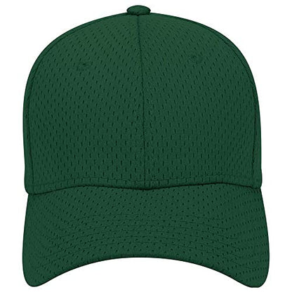 Ashen Fane 6 Panel Polyester Pro Mesh Low Profile Baseball Cap - color: Dark Green