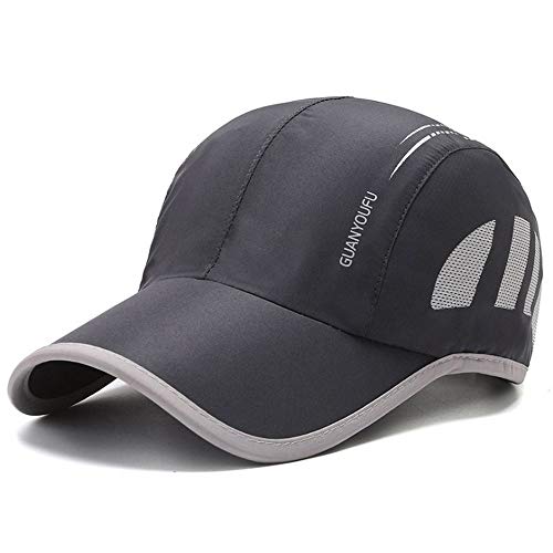 CLAPE Outdoor Sun Visor Hats Lightweight Waterproof Breathable Sports Hat UPF50+ Ultra Thin Cooling Baseball Hats - color: Yd04-dark Gray