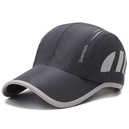 CLAPE Outdoor Sun Visor Hats Lightweight Waterproof Breathable Sports Hat UPF50+ Ultra Thin Cooling Baseball Hats - color: Yd04-dark Gray