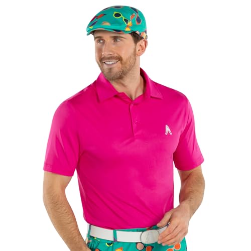 Royal & Awesome Men's Golf Flat Cap, Funny Golf Hats - color: Specs-tacular Bright Shades