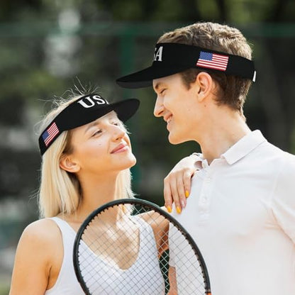 United States 250th Anniversary Hat America Patriotic Visor Caps for Women Men Adjustable Sun Hat - color: Usa Flag 1