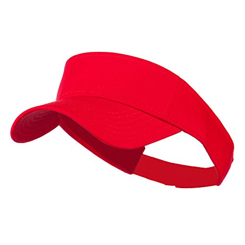Youth Cotton Sun Visor - color: Red