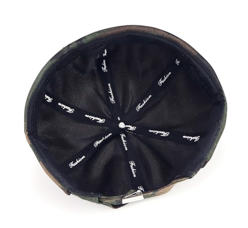 DIYDECAL 3 Pack Mens Brimless Skullcap Sailor Docker Cap Rolled Cuff Retro Beanie Hat - color: Camo